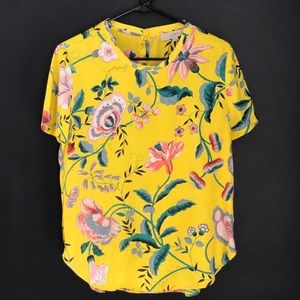 Loft Floral Short Sleeved Blouse